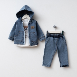 BEBE TK 1-2-3-4 YAŞ 1242 ERKEK KOT MONTLU BODYLİ ERKEK 3 LÜ TAKIM