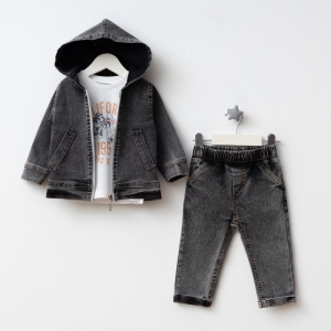 BEBE TK 1-2-3-4 YAŞ 1243 ERKEK KOT MONTLU BODYLİ 3 LÜ ERKEK TAKIM