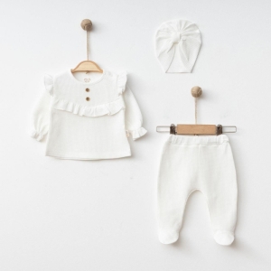 BEBE TK 1-3-6 AY 2146 KIZ WAFFİLE ZIBIN SET