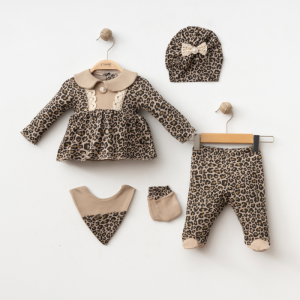 BEBE TK 1-3 AY 25217 KIZ LEOPARLI 5 Lİ SET