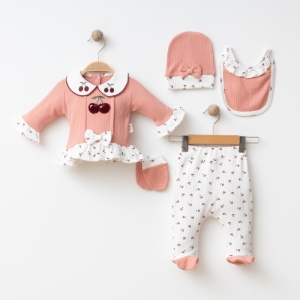 BEBE TK 1-3 AY 25233 KIZ SÜZÜNE KİRAZLI 5 Lİ SET