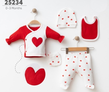 BEBE TK 1-3 AY 25234 KIZ KALP NAKIŞLI 5 Lİ SET