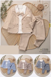 BEBE TK 3-12 AY 1506 ERKEK BALIKSIRTI CEKET ÜÇLÜ TKMN