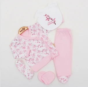 BEBE TK 3-3 AY 2336 KIZ ÇİÇEK DESENLİ 5,Lİ ZIBIN TAKIM