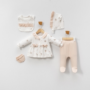 BEBE TK 3-3 AY 7111 KIZ PANDA BASKILI 5’Lİ SET