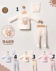 BEBE TK 3-3 AY 9469 UNİSEX YILDIZ AYICIK-3 LÜ ZBN TKM