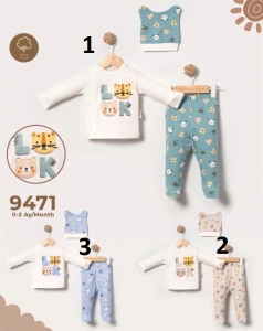 BEBE TK 3-3 AY 9471 ERKEK LOOK HAYVANLAR-3 LÜ ZBN TKM
