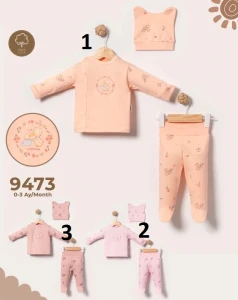 BEBE TK 3-3 AY 9473 KIZ ÇERÇEVELİ ÖRDEK-3 LÜ ZBN TKM