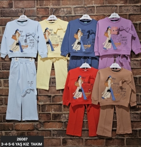 BEBE TK 3-4-5-6 YAŞ 26087 KIZ WHAT BEAUTİFUL BASKI 2,Lİ TAKIM