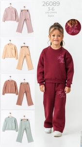 BEBE TK 3-4-5-6 YAŞ 26089 KIZ FLUER BASKI 2,Lİ TAKIM
