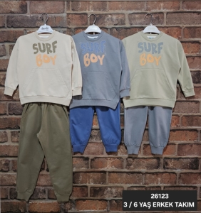 BEBE TK 3-4-5-6 YAŞ 26123 ERKEK SURF BOY BASKI 2,Lİ TAKIM