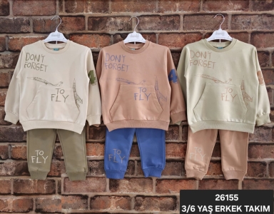 BEBE TK 3-4-5-6 YAŞ 26155 ERKEK DON'T FORGET BASKI 2,Lİ TAKIM