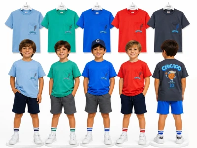 BEBE TK 3-4-5-6 YAŞ 26789 ERKEK CHICAGO BASKI 2,Lİ TAKIM