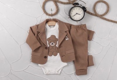 BEBE TK 3-6-9-12 AY 1423 KIZ FİYONK KADİFE ÜÇLÜ TKM