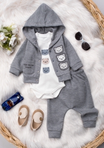 BEBEK TK 3-6-9-12 AY 1450 KIZ ÜÇ AYI KAFA ÜÇLÜ TAKIM