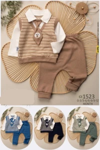 BEBE TK 3-6-9-12 AY 1523 ERKEK TRİKO DESEN SÜVETER