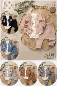 BEBE TK 3-6-9-12 AY 1536 ERKEK AYICIKLI ÜÇLÜ TKM