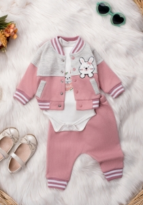 BEBE TK 3-6-9 AY 1472 KIZ TAVŞAN NAKIŞLI KOLEJ KİZ