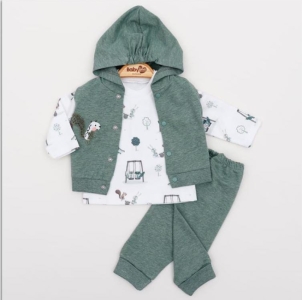 BEBE TK 3-6-9 AY 2240 ERKEK SİNCAPLI 3LÜ YELEKLİ TAKIM