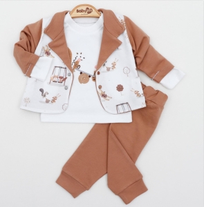 BEBE TK 3-6-9 AY 2241 ERKEK SİNCAPLI 3LÜ CEKET TAKIM