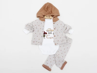 BEBE TK 3-6-9 AY 2316 ERKEK ARABA NAKIŞLI 3,LÜ KAPŞONLU TKM