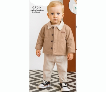 BEBE TK 6-12-18-24 AY 0709 ERKEK ÇİZGİLİ 3LÜ TAKIM
