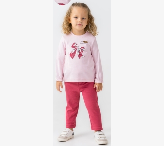 BEBE TK 6-12-18-24 AY 26011 KIZ FİYONK BASKI 2,Lİ TAKIM