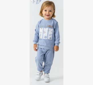 BEBE TK 6-12-18-24 AY 26051 ERKEK SMİLE BASKI 2,Lİ TAKIM