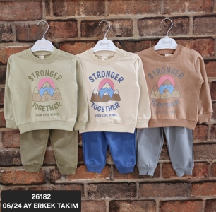 BEBE TK 6-12-18-24 AY 26182 ERKEK STRONGER BASKI 2,Lİ TAKIM