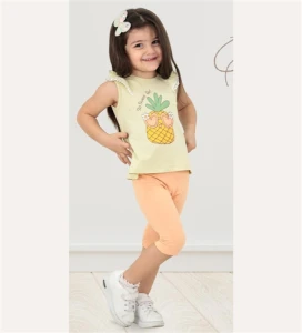 BEBE TK 6-12-18-24 AY 26404 KIZ ANANAS BASKI 2,Lİ TAKIM