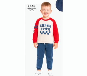 BEBE TK 6-12-18-24 AY 2826 ERKEK SUPER STAR BASKILI 2Lİ TAKIM