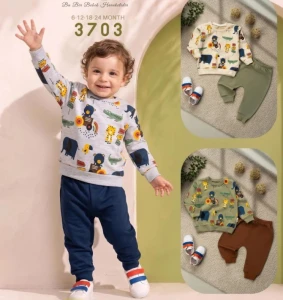 BEBE TK 6-12-18-24 AY 3703 ERKEK BEBE TAKIM