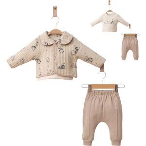 BEBE TK 6-12-18 AY 3047 KIZ BIRDS KAPİTONE 3 LÜ TAKIM