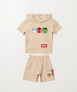 BEBE TK 6-9-12-18 AY 07197 ERKEK KAPÜŞONLU MARVEL ERKEK BEBEK TAKIM