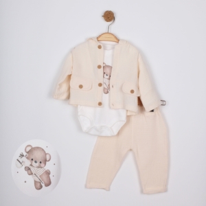 BEBE TK 6-9-12-18 AY 1502 ERKEK CEPLİ MÜSLİN ERKEK TAKIM