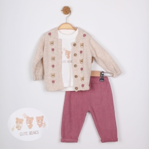 BEBE TK 6-9-12-18 AY 1605 KIZ NAKIŞLI HIRKALI TAKIM
