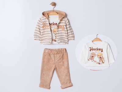 BEBE TK 6-9-12-18 AY 3323  ERKEK 3 LÜ TAKIM