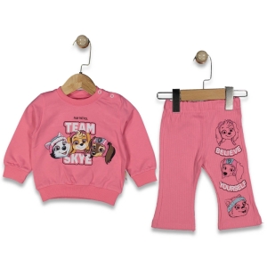 BEBE TK 6-9-12-18 AY 5960 KIZ PAW BASKILI KIZ BEBEK TAKIM
