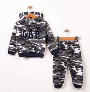 BEBE TK 6-9-12-18 AY 5966 ERKEK GAP KAMUFLAJ DESENLİ ERKEK TAKIM