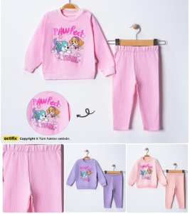 BEBE TK 6-9-12-18 AY 6143 KIZ PAWPATROLL PULLU KIZ BEBEK TAKIM