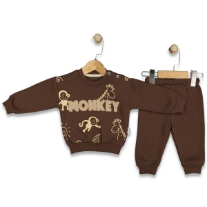 BEBE TK 6-9-12-18 AY 7178 ERKEK MONKEY SÜZENELİ ERKEK BEBEK TAKIM