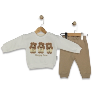 BEBE TK 6-9-12-18 AY 7189 ERKEK BEARS SÜZENELİ ERKEK BEBEK TAKIM