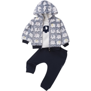 BEBE TK 6-9-12-18 AY V003 ERKEK FİL DESEN ÜÇLÜ TKM