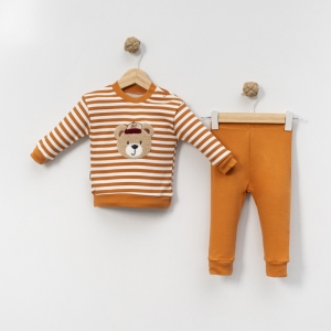 BEBE TK 6-9-12 AY 2124 ERKEK ÇİZGİLİ AYI-2 Lİ TKM