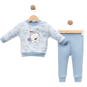 BEBEK TK 6-9-12 AY 2126 ERKEK APLİKELİ AYI-ASKIDA 2 Lİ TKM
