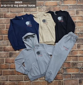BEBE TK 9-10-11-12 YAŞ 26023 ERKEK ATHLETIC CLUB KAPŞONLU 2,Lİ TAKIM