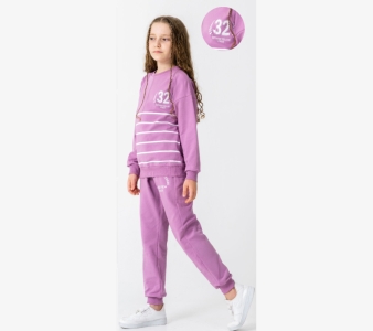 BEBE TK 9-10-11-12 YAŞ 26112 KIZ 32 BASKI ÇİZGİLİ 2,Lİ TAKIM