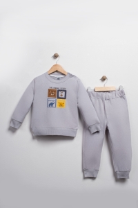 BEBE TK 9-12-18-24 AY 1006 ERKEK 9-24 AY ANIMAL BASKILI NAKIŞLI TAKIM