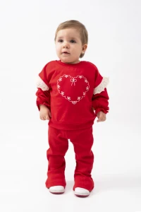 BEBE TK 9-12-18-24 AY 2549 KIZ KALP BASKİLİ İKİLİ TAKIM