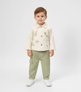 BEBE TK 9-12-18-24 AY 3025 ERKEK ÖN NAKIŞLI İKİLİ TAKIM